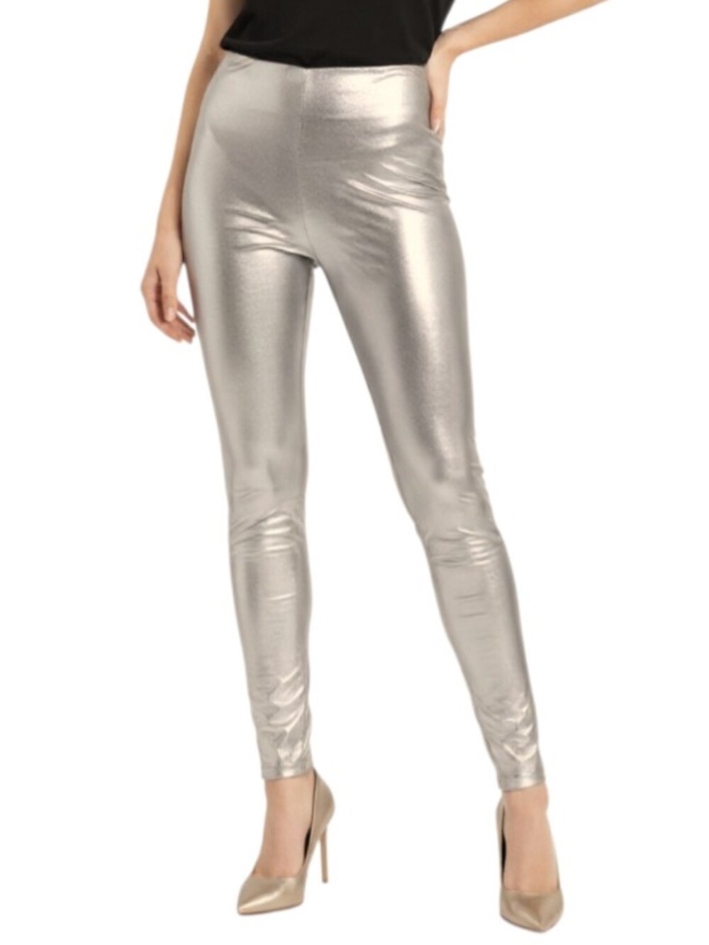 MOSSIMO! PLATINUM GOLD ULTRA STRETCH, WIDE WAISTBAND, HIGH WAIST LEGGINGS! SZ L